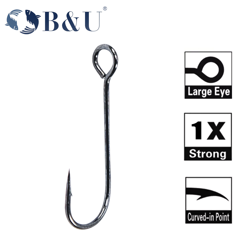 Fishing Hook Barbless - B&U 20pcs Fishing hook big eyes