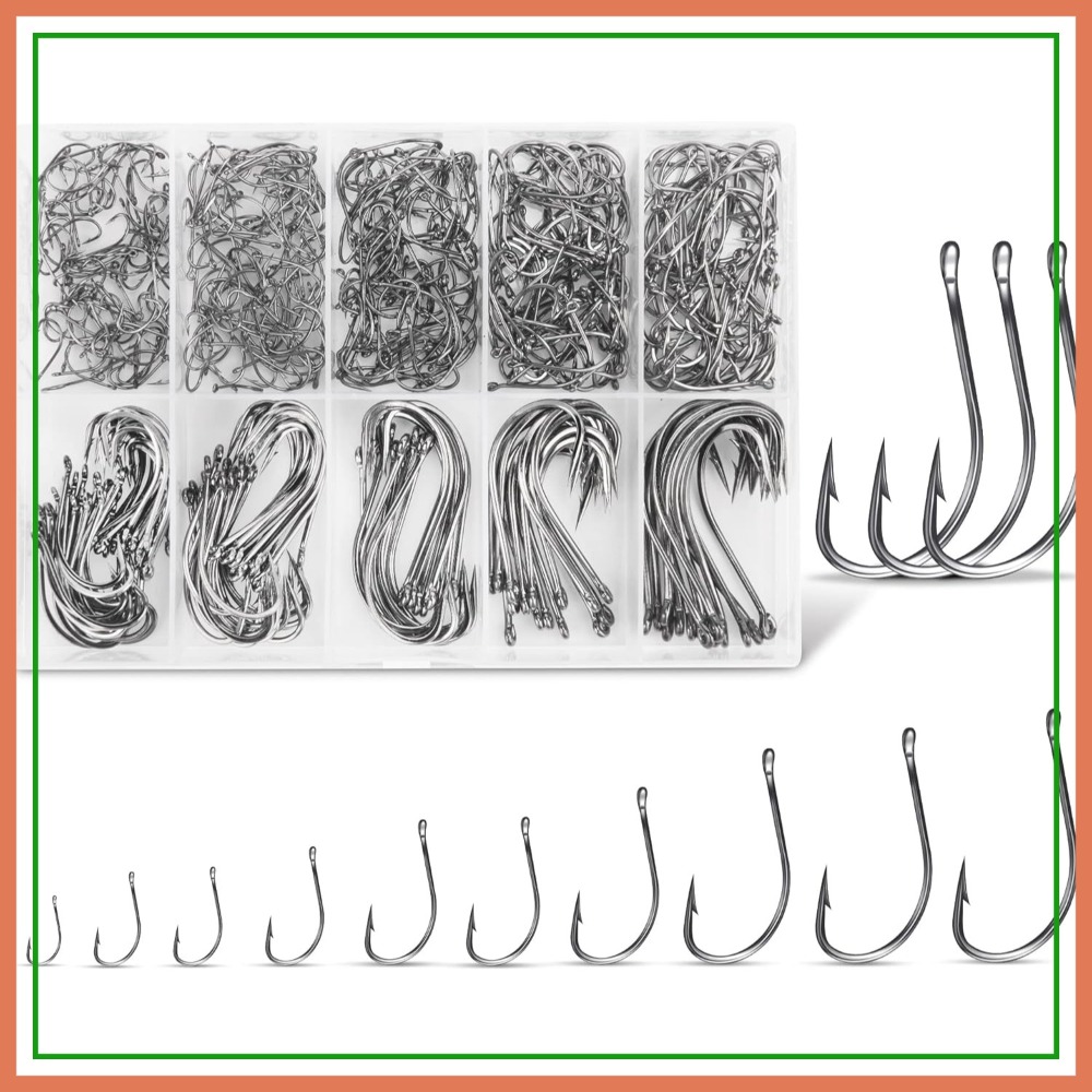 Fishing Hook Circle - 500Pcs/90Pcs Carbon Steel Fishing Hooks, Circle