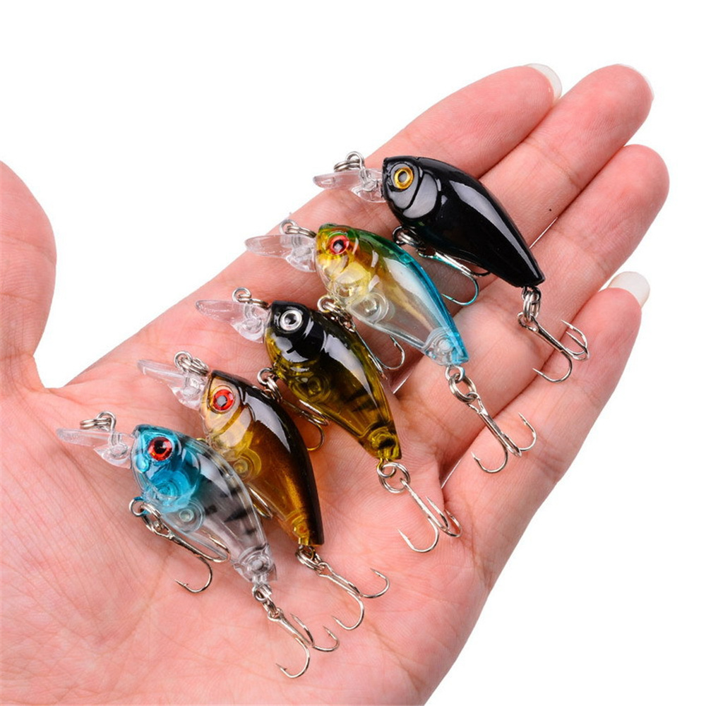 1Pcs 3.5g 4.5cm Top water Mini - مراجعة Fishing Hook Treble وسعره