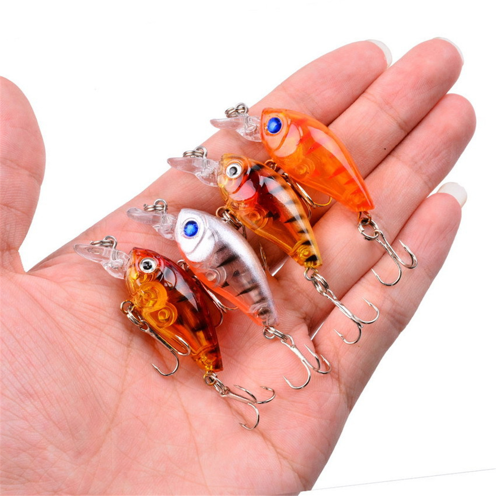 1Pcs 3.5g 4.5cm Top water Mini - مراجعة Fishing Hook Treble وسعره