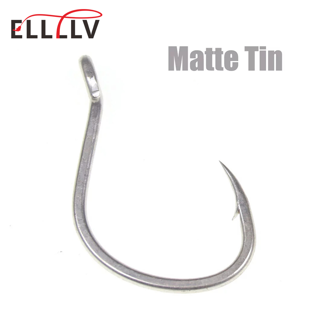 10pcs Matte Tin Anti-rust Salt - مراجعة Fishing Hook Offset وسعره