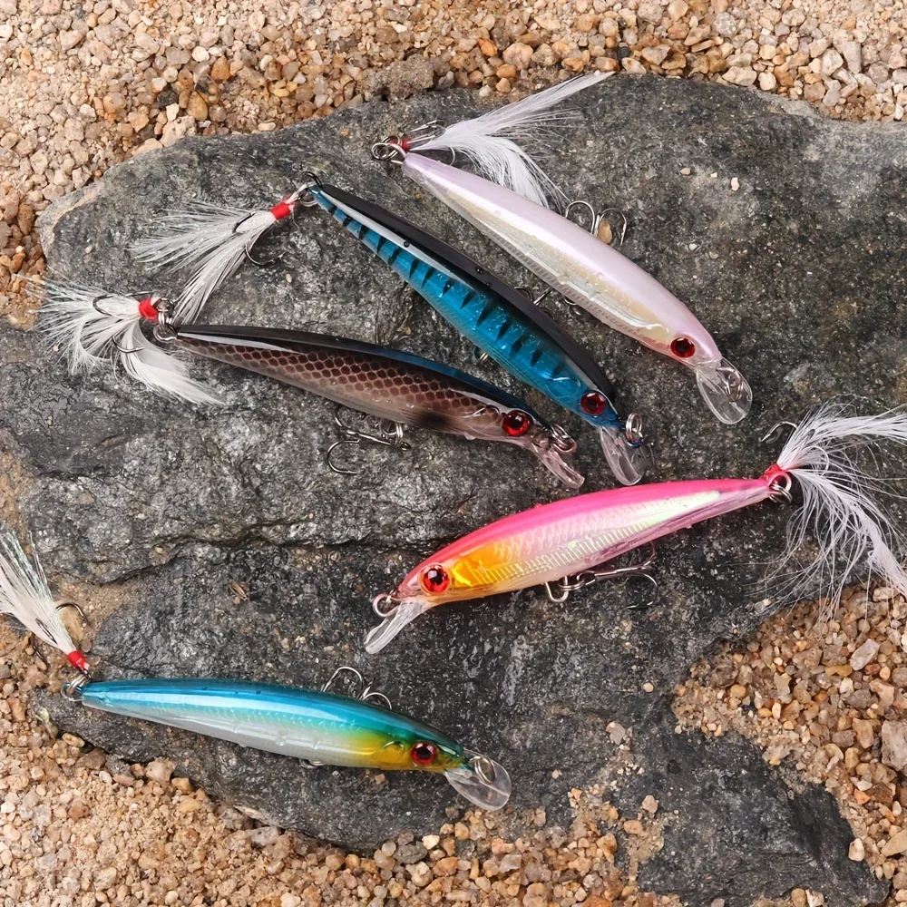 Laser 3D Eyes Bionic Minnow Fi - مراجعة Fishing Hook Treble وسعره