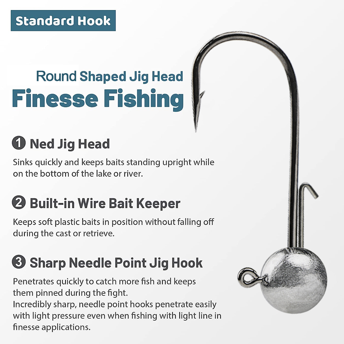FishTrip 1~10pcs Ned Jig Heads - مراجعة Fishing Hook Weedless وسعره