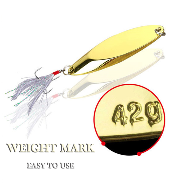1pc 2.5g-35g Metal Spoon Lure  - مراجعة Fishing Hook Treble وسعره