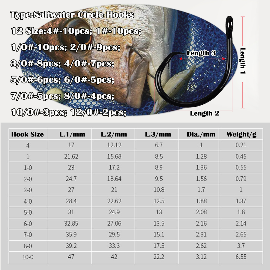 Circle Hooks 3X Strong Saltwat - مراجعة Fishing Hook Circle وسعره