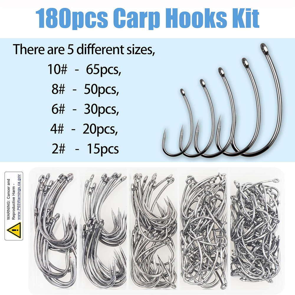 180PCS Barbless Fishing Hooks  - مراجعة Fishing Hook Circle وسعره