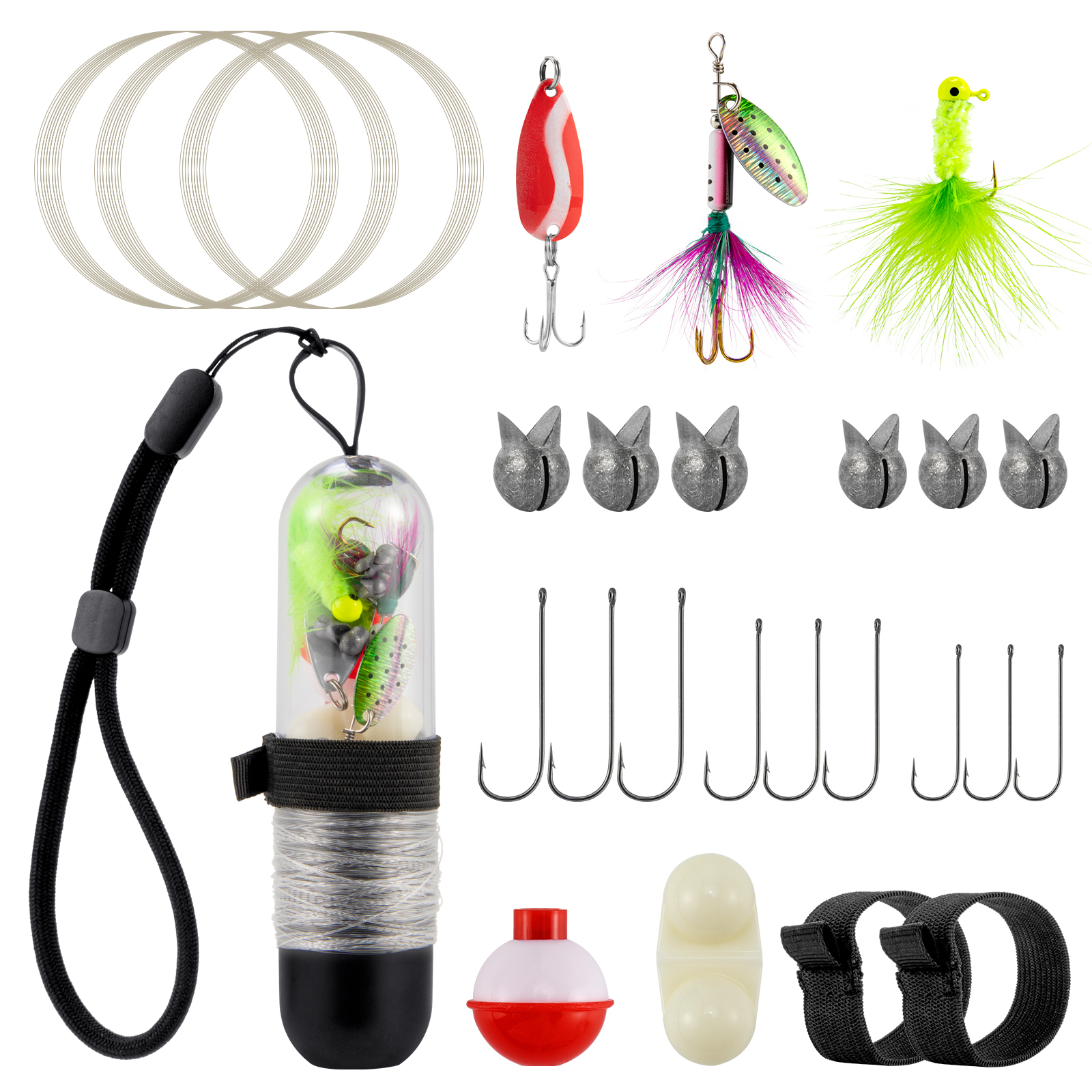 25pcs Survival Fishing Kit Poc - مراجعة Fishing Hook Jig وسعره