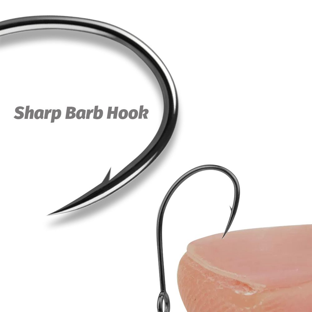 20PCS Big Ring Single Hooks 2# - مراجعة Fishing Hook Circle وسعره