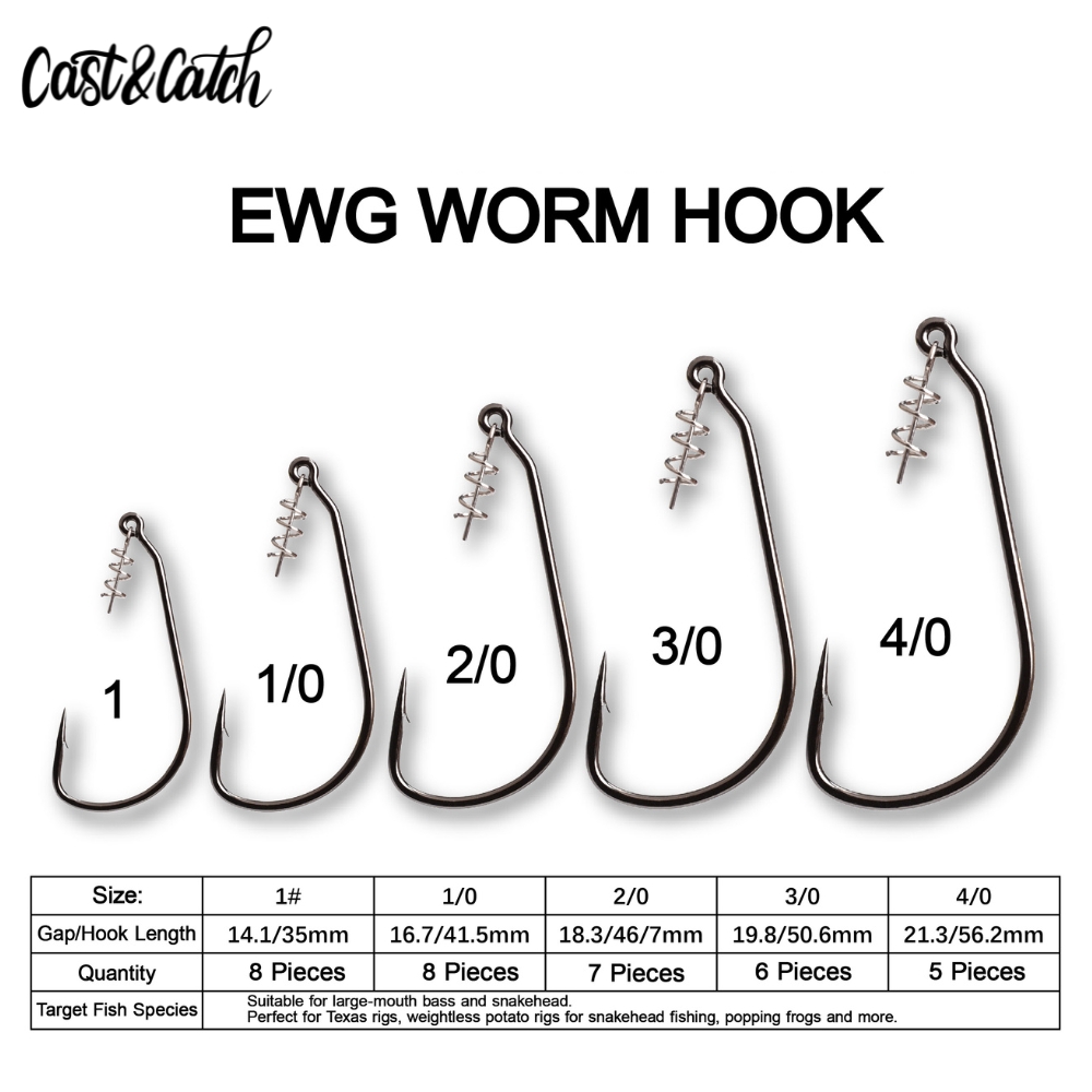 Cast&Catch SCREW-LOCK Weedless - مراجعة Fishing Hook Weedless وسعره