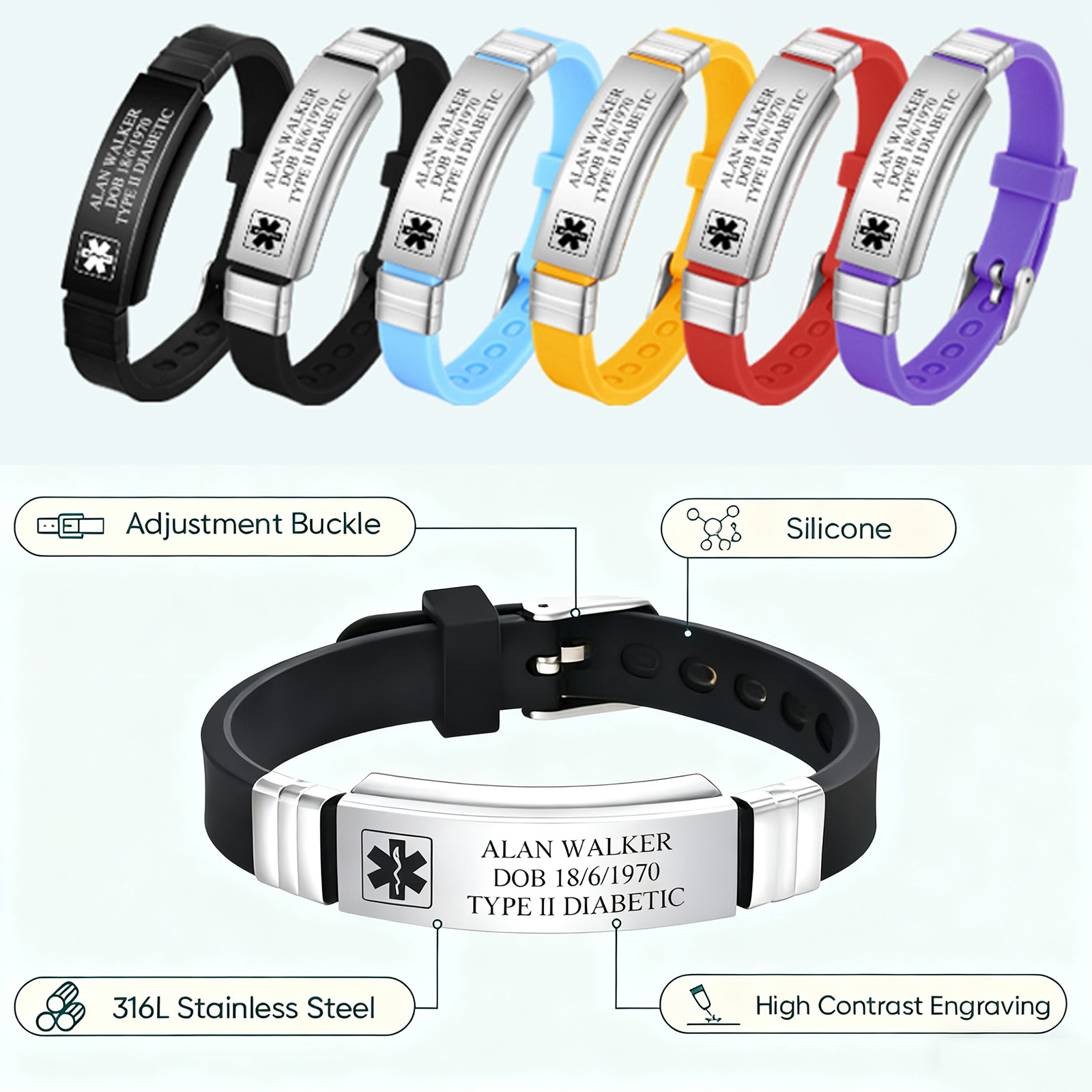 Custom Soft Silicone Bracelets - مراجعة Fishing Hook وسعره