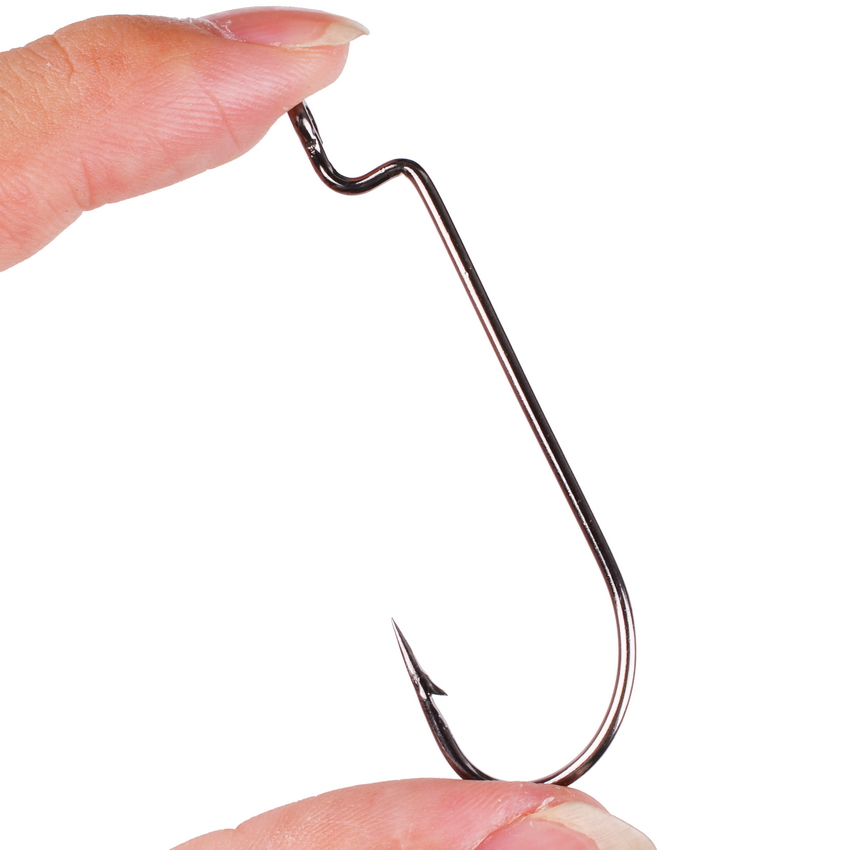 100pc/lot Fishing Hooks High C - مراجعة Fishing Hook Offset وسعره