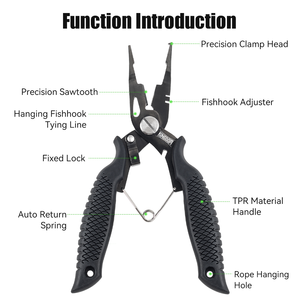 Kingdom Fishing Pliers Multifu - مراجعة Fishing Hook Stainless Steel وسعره