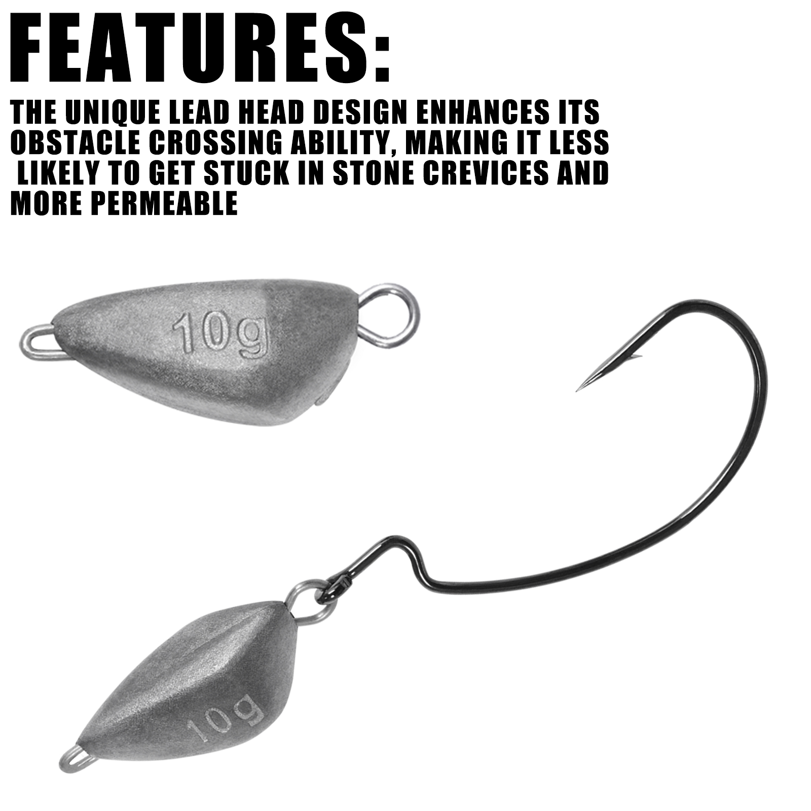 SAMOLLA 5pcs Jig Head Fishing  - مراجعة Fishing Hook Jig وسعره