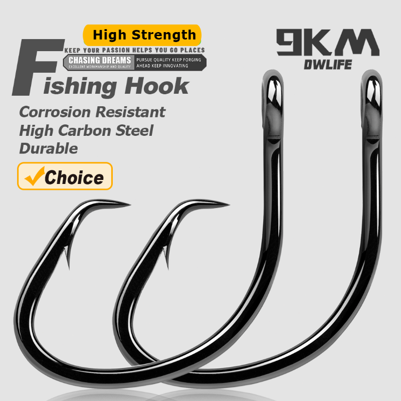 9KM Circle Hooks 25~50Pcs Salt - مراجعة Fishing Hook Circle وسعره