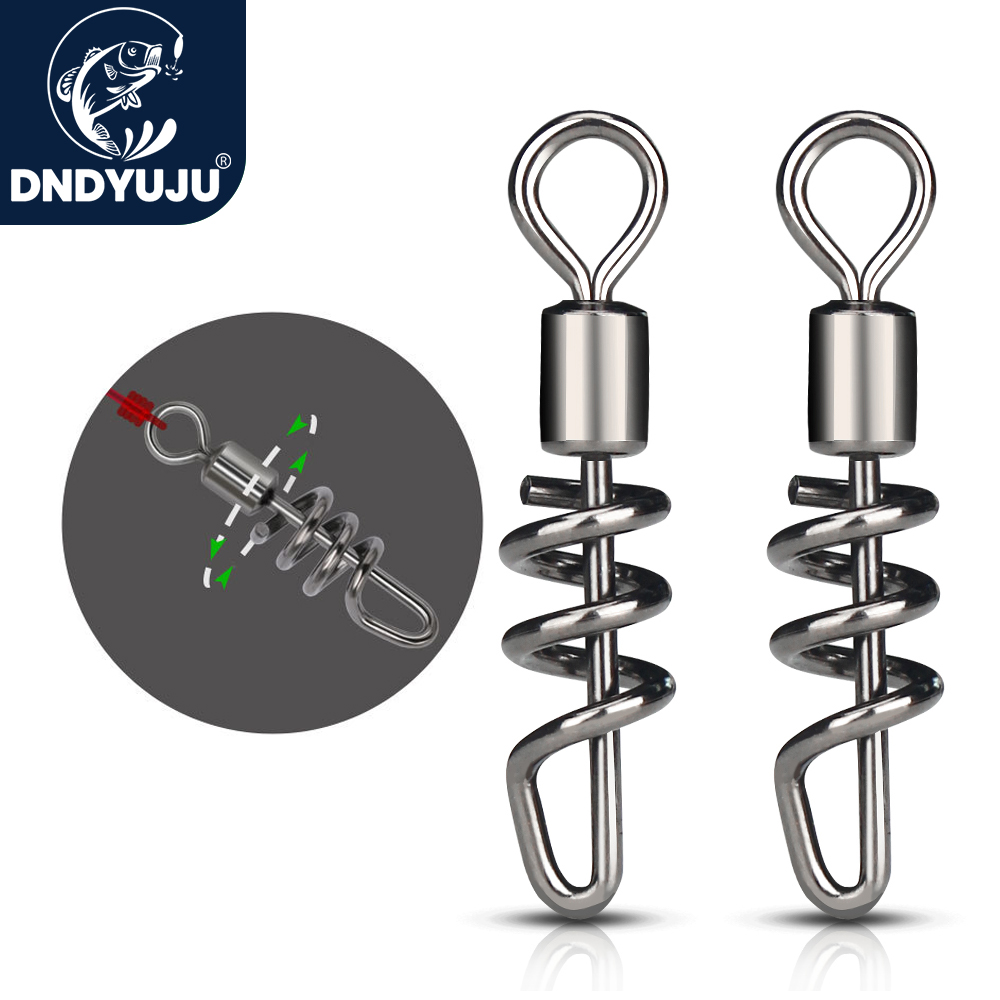DNDYUJU 10PCS/lot Rolling swiv - مراجعة Fishing Hook Stainless Steel وسعره