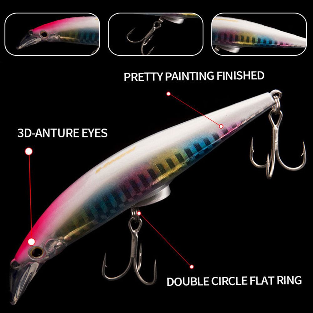 95mm/30g Hard Bait Top Water S - مراجعة Fishing Hook Treble وسعره