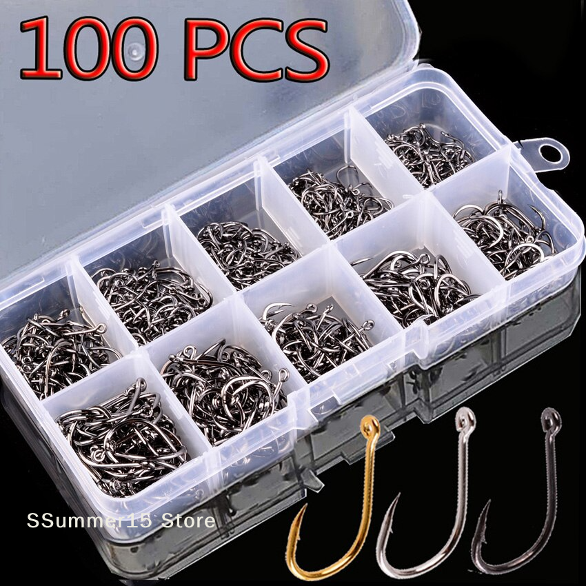 【R】100Pcs Fishing Hooks Set Ca - مراجعة Fishing Hook Circle وسعره