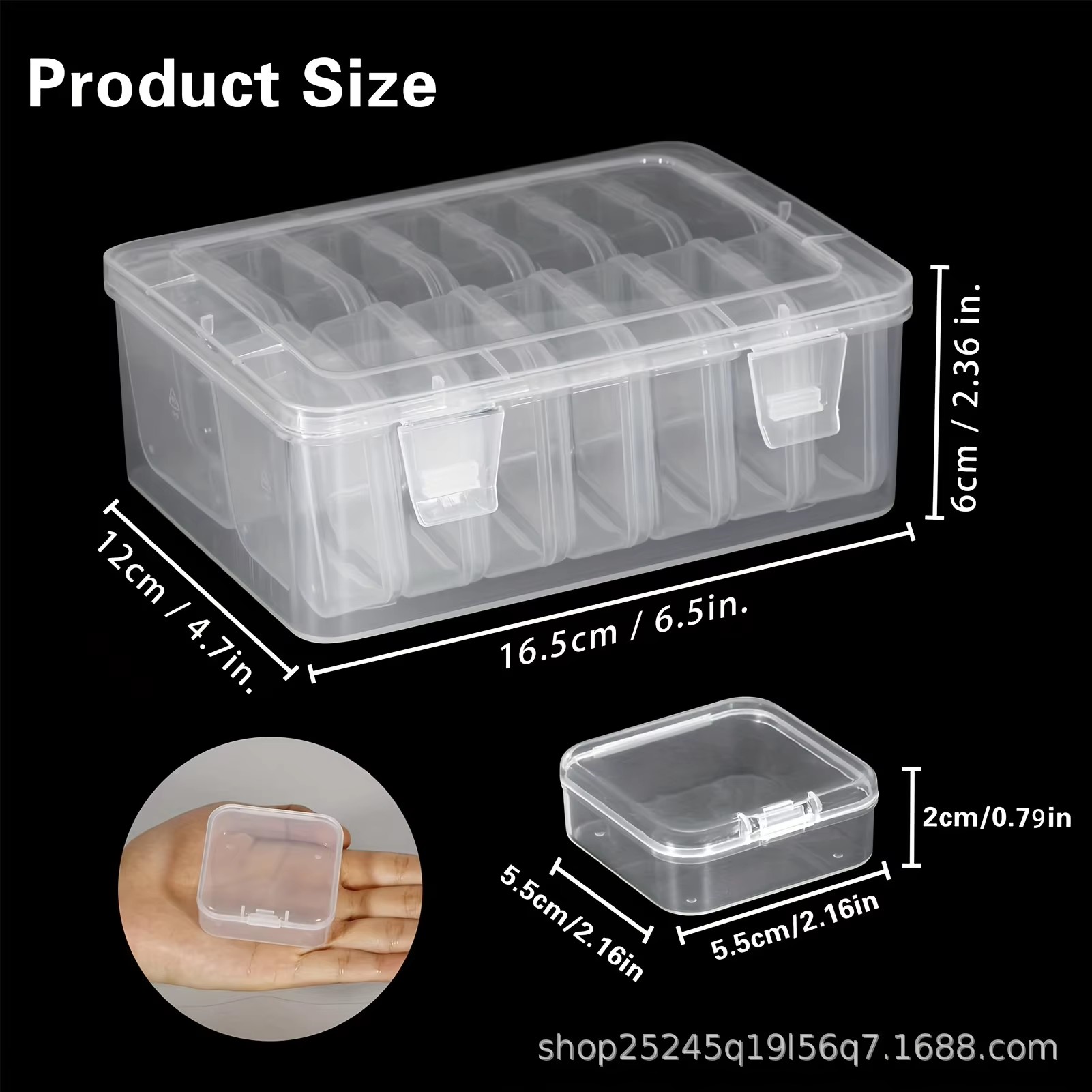 14Pieces  Clear Plastic Storag - مراجعة Fishing Hook وسعره