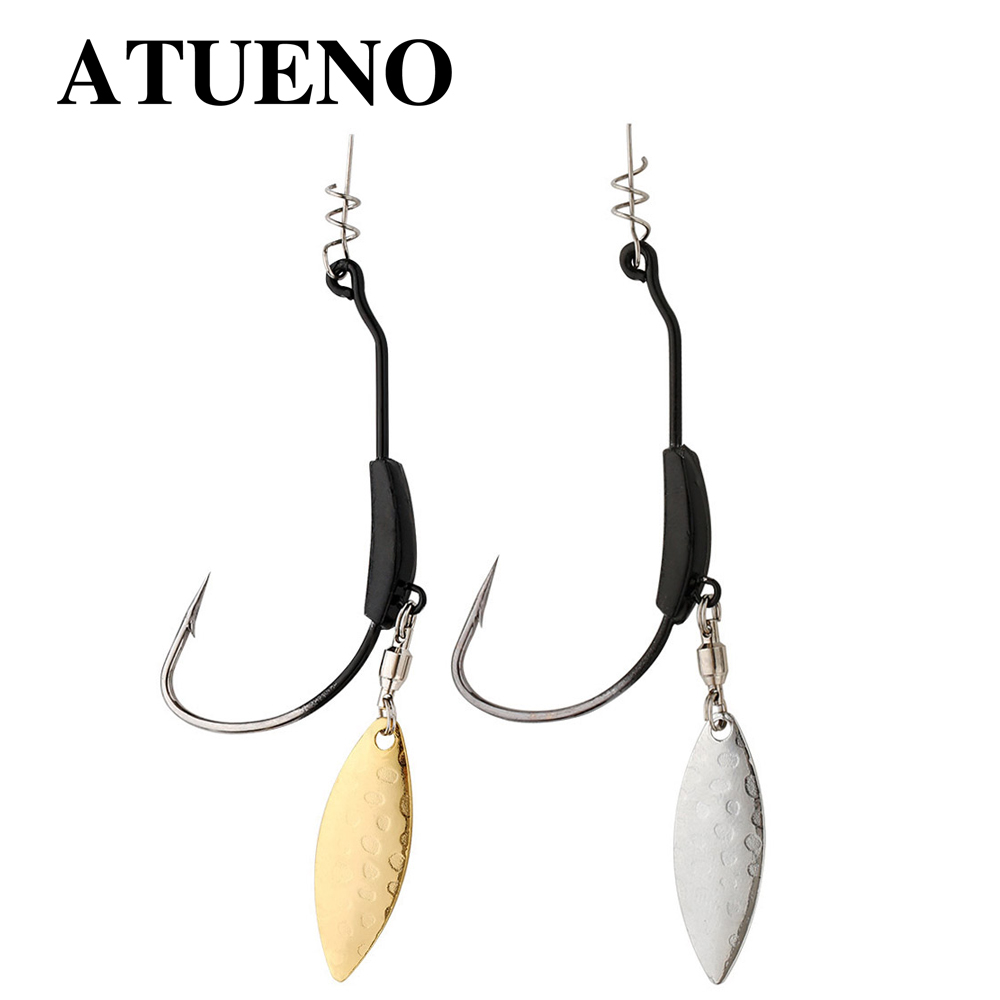 ATUENO 4pcs Offset Fishing Hoo - مراجعة Fishing Hook Offset وسعره