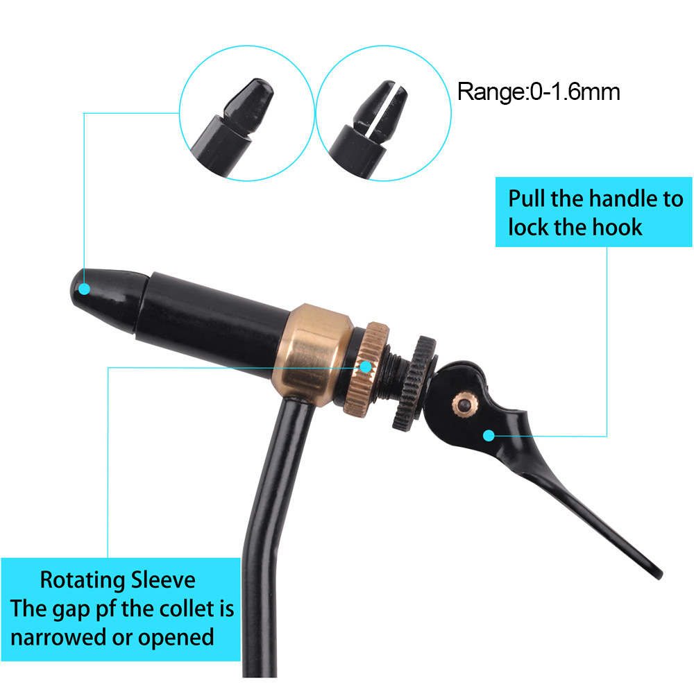 Rotary Fly Tying Vise Tool Saf - مراجعة Fishing Hook Jig وسعره