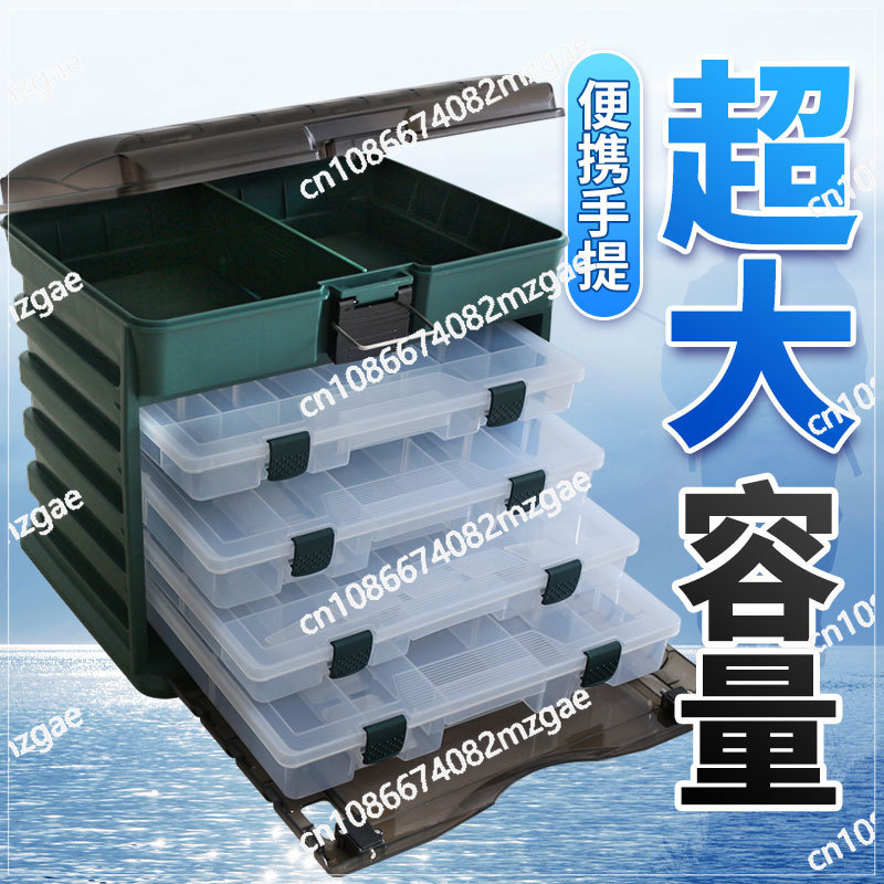 Medium 4-layer portable lure b - مراجعة Fishing Hook Box وسعره