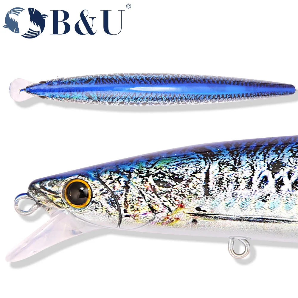B&U 163mm/33.5g Floating Long  - مراجعة Fishing Hook Treble وسعره