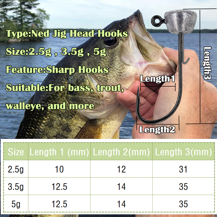 Mushroom Head Fishing Rigs Jig - مراجعة Fishing Hook Weedless وسعره