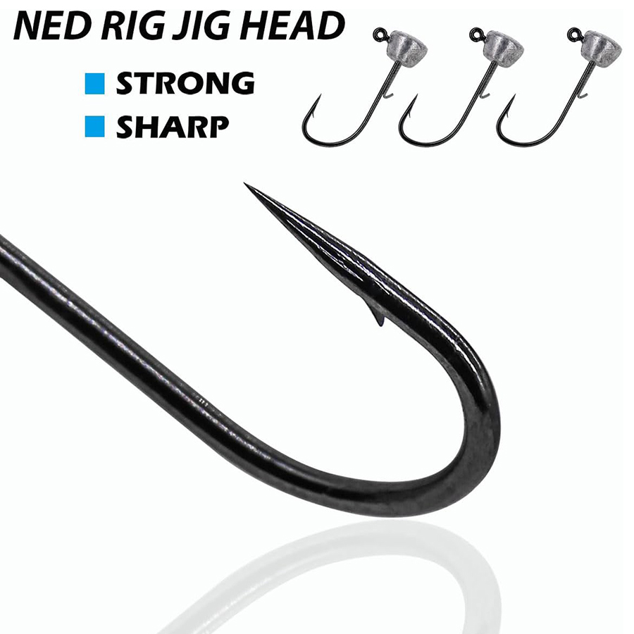 Mushroom Head Fishing Rigs Jig - مراجعة Fishing Hook Weedless وسعره