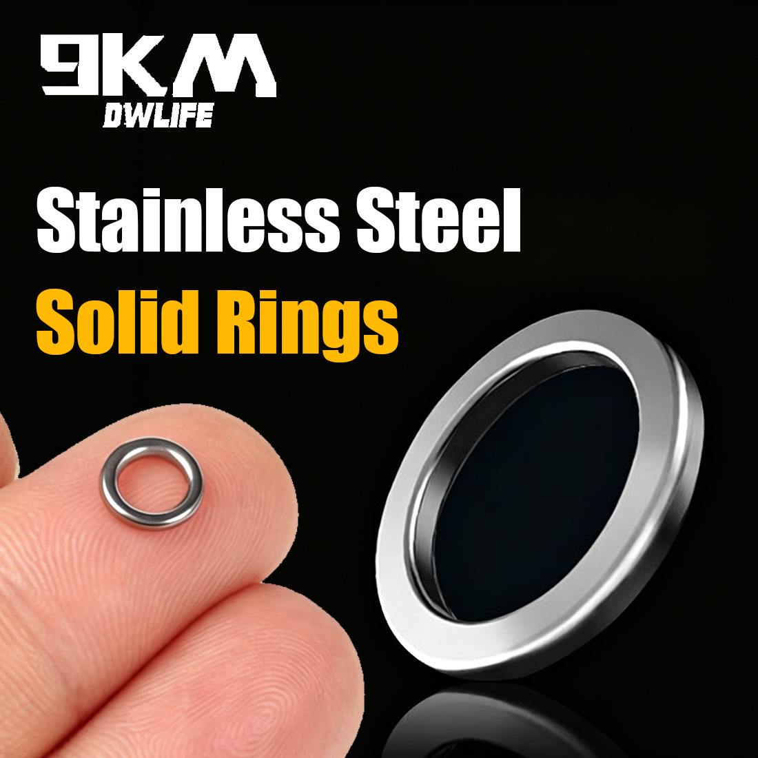9KM Solid Ring Fishing 50pcs S - مراجعة Fishing Hook Jig وسعره