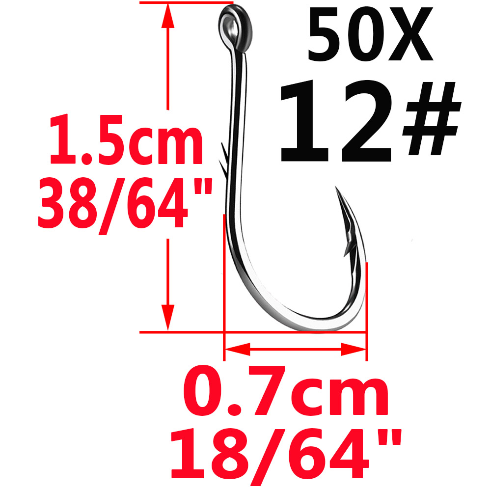 50pcs Iseama Circle Carp Eyed  - مراجعة Fishing Hook Circle وسعره
