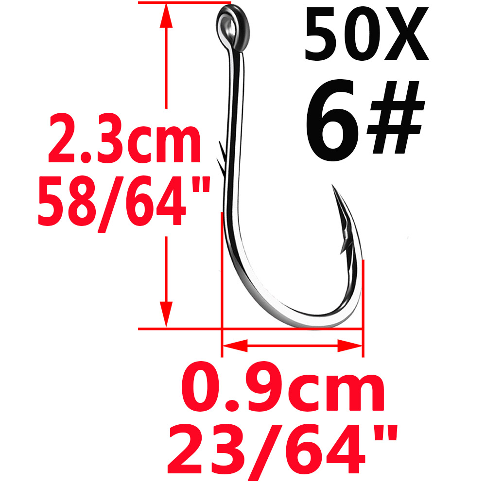 50pcs Iseama Circle Carp Eyed  - مراجعة Fishing Hook Circle وسعره