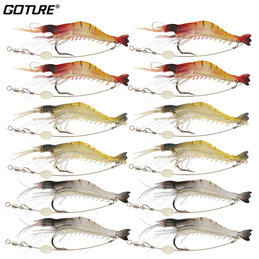 Goture Silicon Shrimp Fishing  - مراجعة Fishing Hook Assortment وسعره