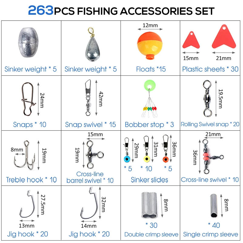 263pcs Outdoor Fishing Accesso - مراجعة Fishing Hook Jig وسعره