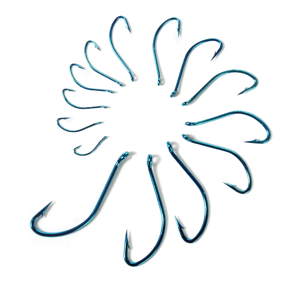 10pcs 2#-15# Blue High Carbon  - مراجعة Fishing Hook Circle وسعره