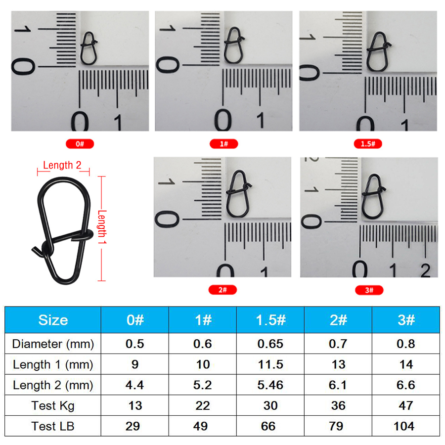 50Pcs Crankbait Snaps Stainles - مراجعة Fishing Hook Stainless Steel وسعره