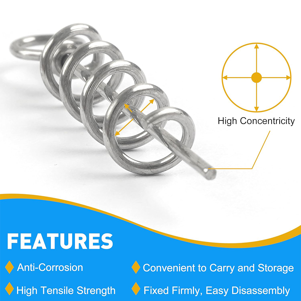 50Pcs Spring Twist Lock Fishin - مراجعة Fishing Hook Stainless Steel وسعره