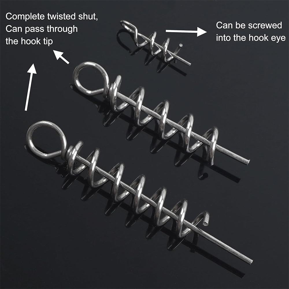 50Pcs Spring Twist Lock Fishin - مراجعة Fishing Hook Stainless Steel وسعره