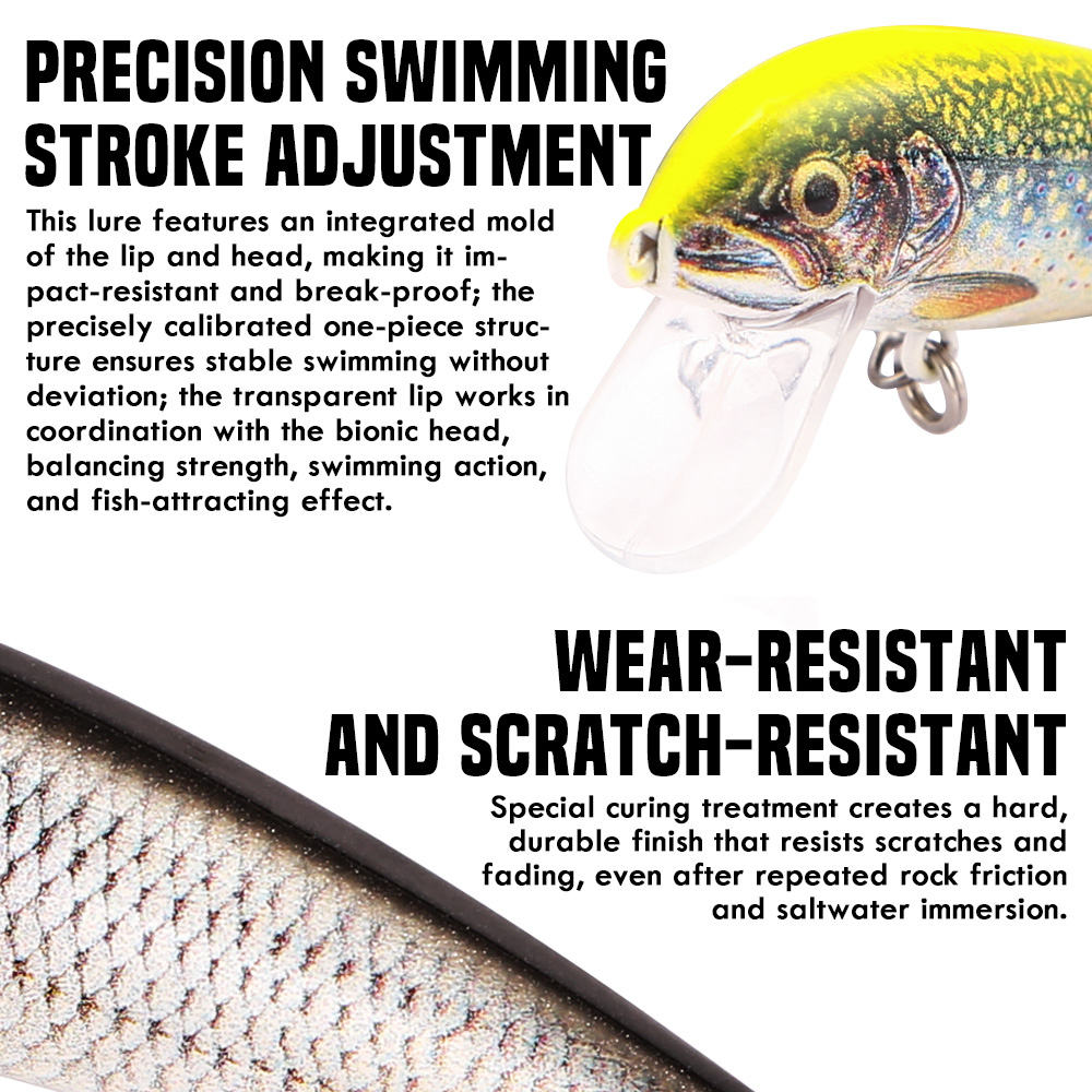 B&U Sinking Minnow Fishing Lur - مراجعة Fishing Hook Treble وسعره