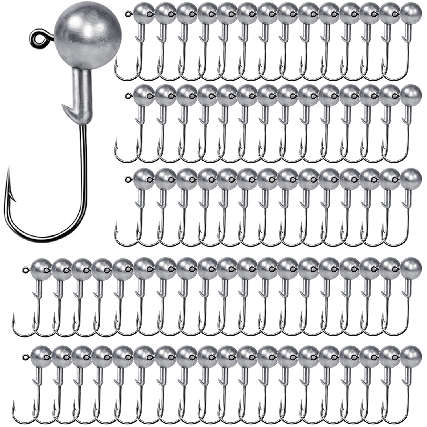 100PCS Fishing Hooks Lead Jig  - مراجعة Fishing Hook Offset وسعره