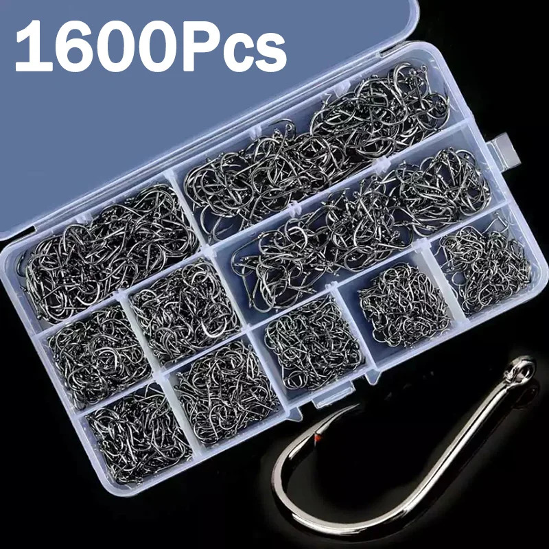 50-1600Pcs/BoxFishing Hooks Ca - مراجعة Fishing Hook Circle وسعره