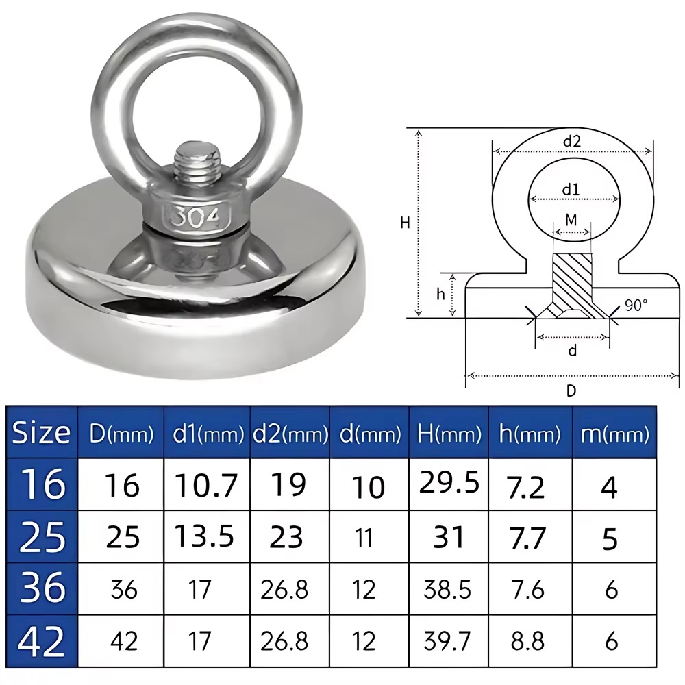 Fishing Salvage Neodymium Magn - مراجعة Fishing Hook Stainless Steel وسعره