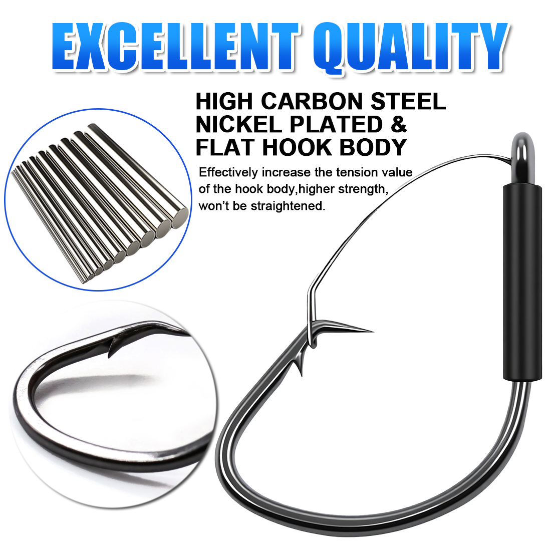 FishTrip Weedless Wacky Rig Ho - مراجعة Fishing Hook Weedless وسعره