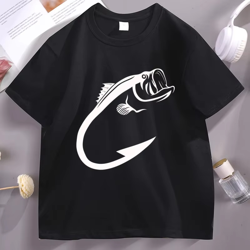 Fishing Hook Graphic T Shirts  - مراجعة Fishing Hook Size وسعره