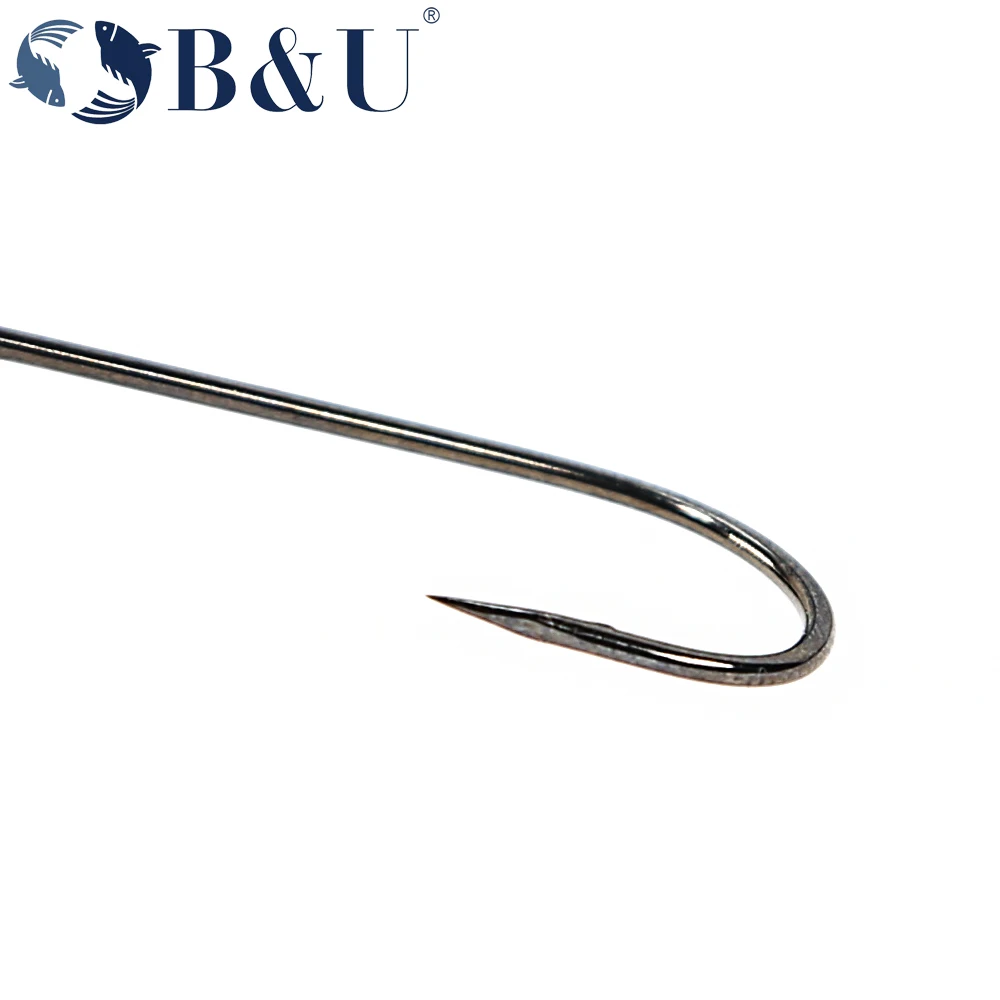 B&U 20pcs Fishing hook big eye - مراجعة Fishing Hook Barbless وسعره