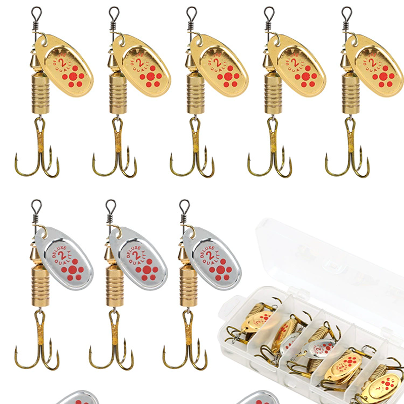 1PCS Metal Plating Spinner Bai - مراجعة Fishing Hook Treble وسعره