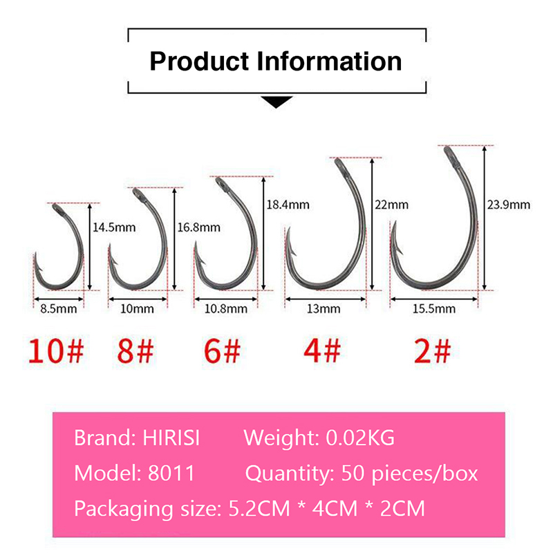 New Hirisi 50pcs Boxed Hooks B - مراجعة Fishing Hook Box وسعره