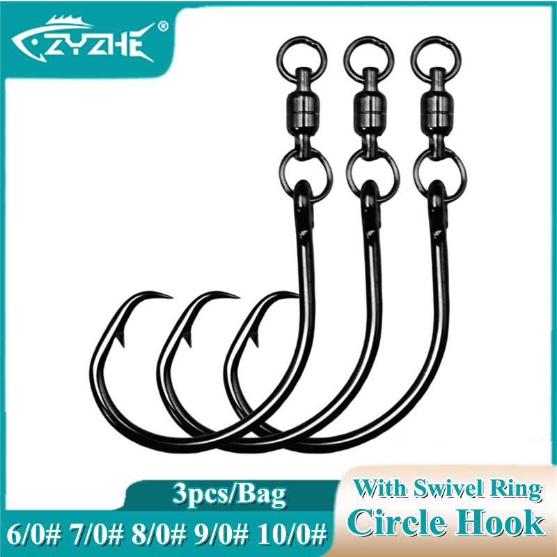 ZYZHE 3pcs/Bag Circle Hooks Wi - مراجعة Fishing Hook Circle وسعره
