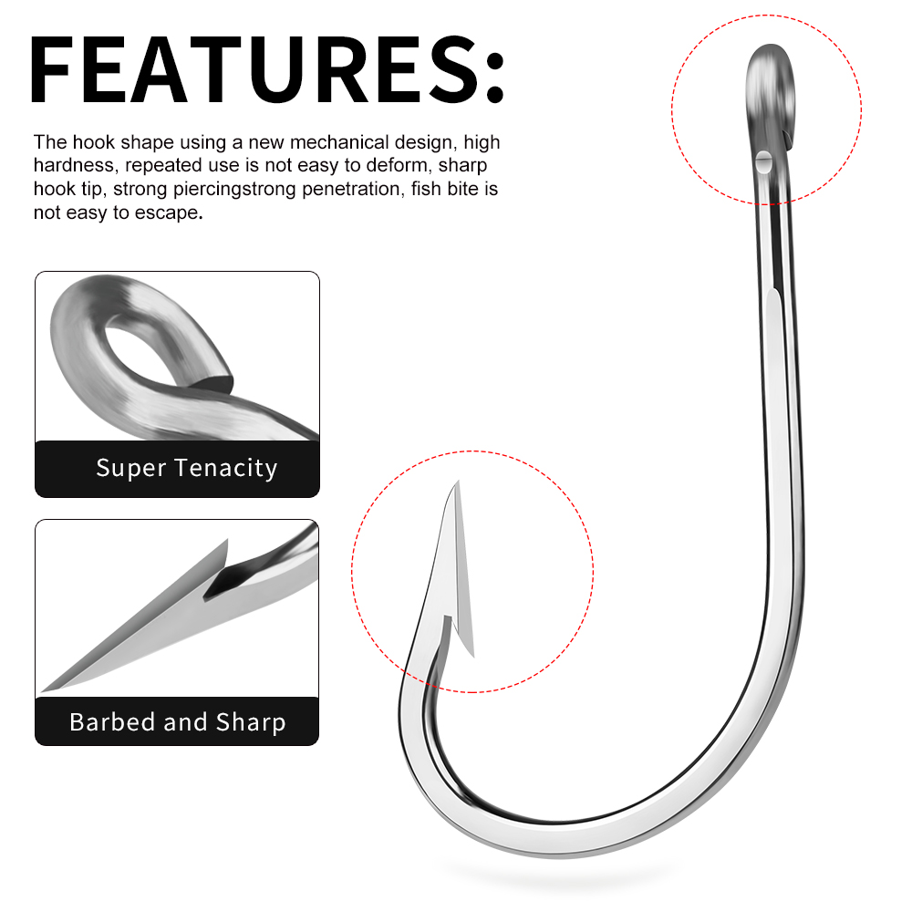 PROBEROS 5pcs Stainless Steel  - مراجعة Fishing Hook Circle وسعره