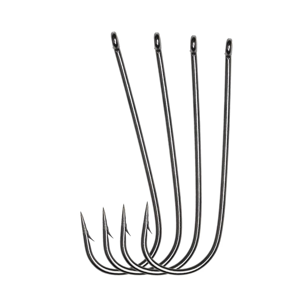 ICERIO 100PCS 16# - 3/0 Long S - مراجعة Fishing Hook Barbless وسعره