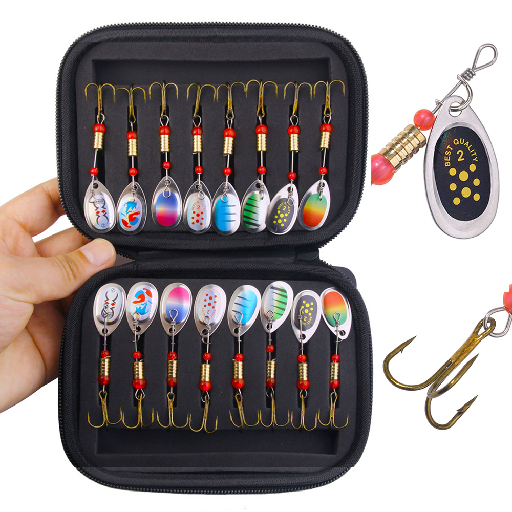 Portabale 16PCS Metal Fishing  - مراجعة Fishing Hook Treble وسعره